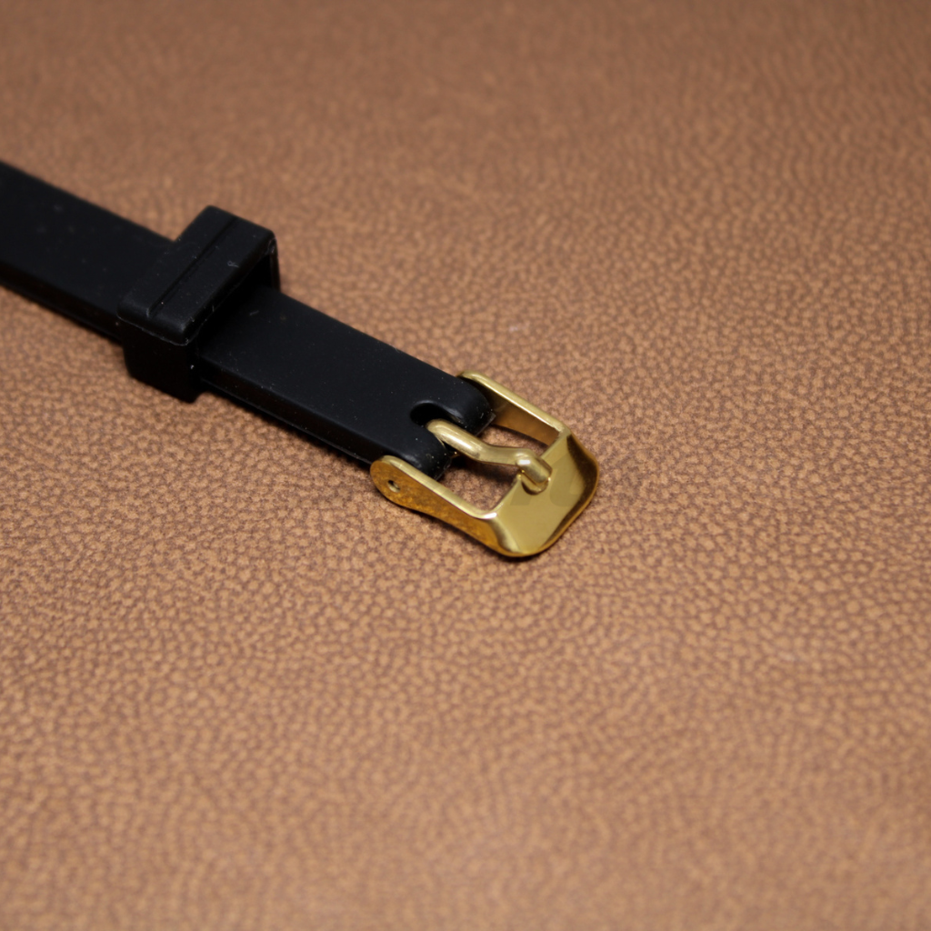 Om Black line Silicon Men's Gold Bracelet