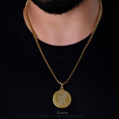 Hanuman Gold Plated Pendant Chain For Men (24 Inch)